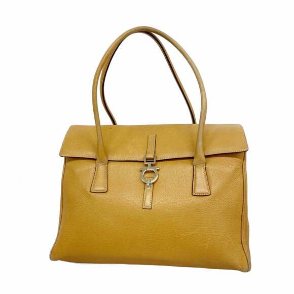 SALVATORE FERRAGAMO Handbags - Salvatore Ferragamo Gancini Leather Shoulder Bag, Brown, Women's